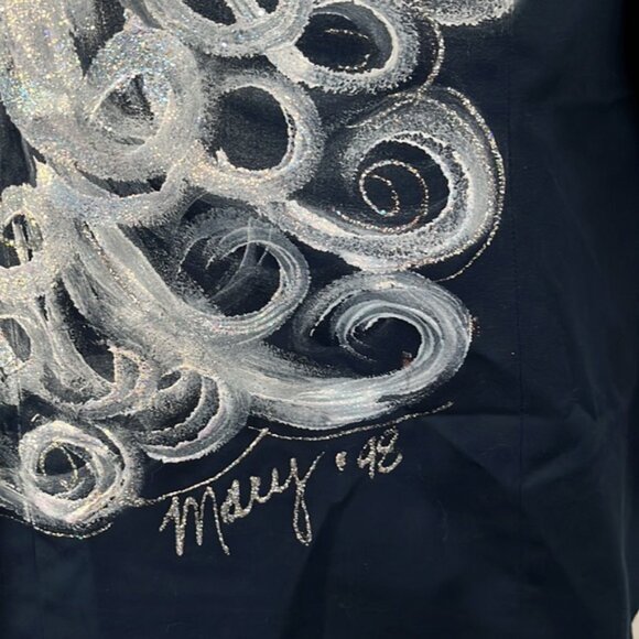 Vintage 90’s Hand Painted Christmas Blazer Jacket Ugly Christmas Sweater - Picture 7 of 9